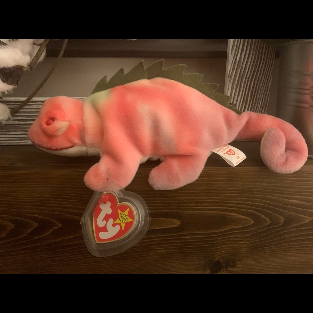 Rare IGGY the Iguana 1997 original TY plush beanie baby with errors